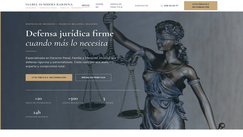Proyecto Isabel Summers Bardina - Web diseñada por Web&Go
